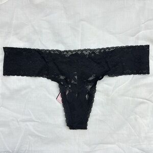Victoria's Secret Black Lace Thong